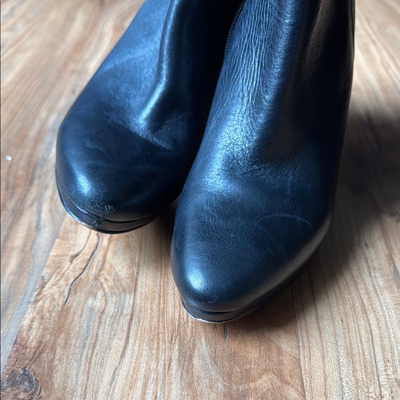 Audrey Brooke Black Heeled Boots Classic Stiletto - Picture 3 of 4